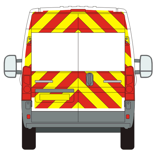 Citroen Relay Full Chevron Kit with Window cut-outs (2006 - 2015) (Medium roof H2) Flooded Nikkalite Prismatic Grade